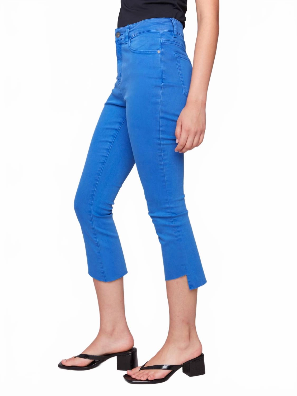 Twill Capri Pants In Coastal Blue