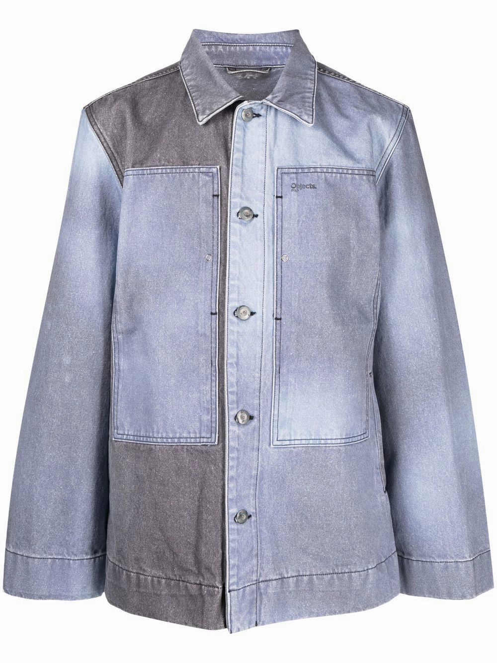 Two-Tone Denim Shirt Jacket mens polos clearance