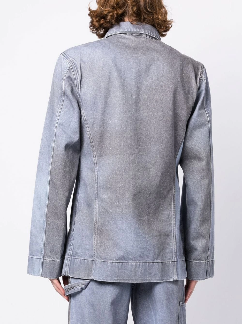 Two-Tone Denim Shirt Jacket