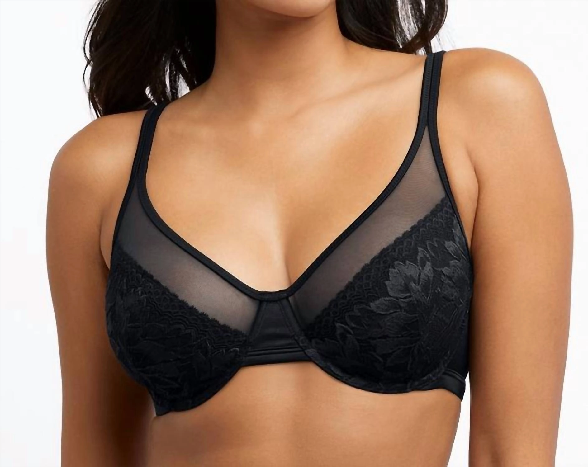 U Lace Minimizer Underwire Bra In Black