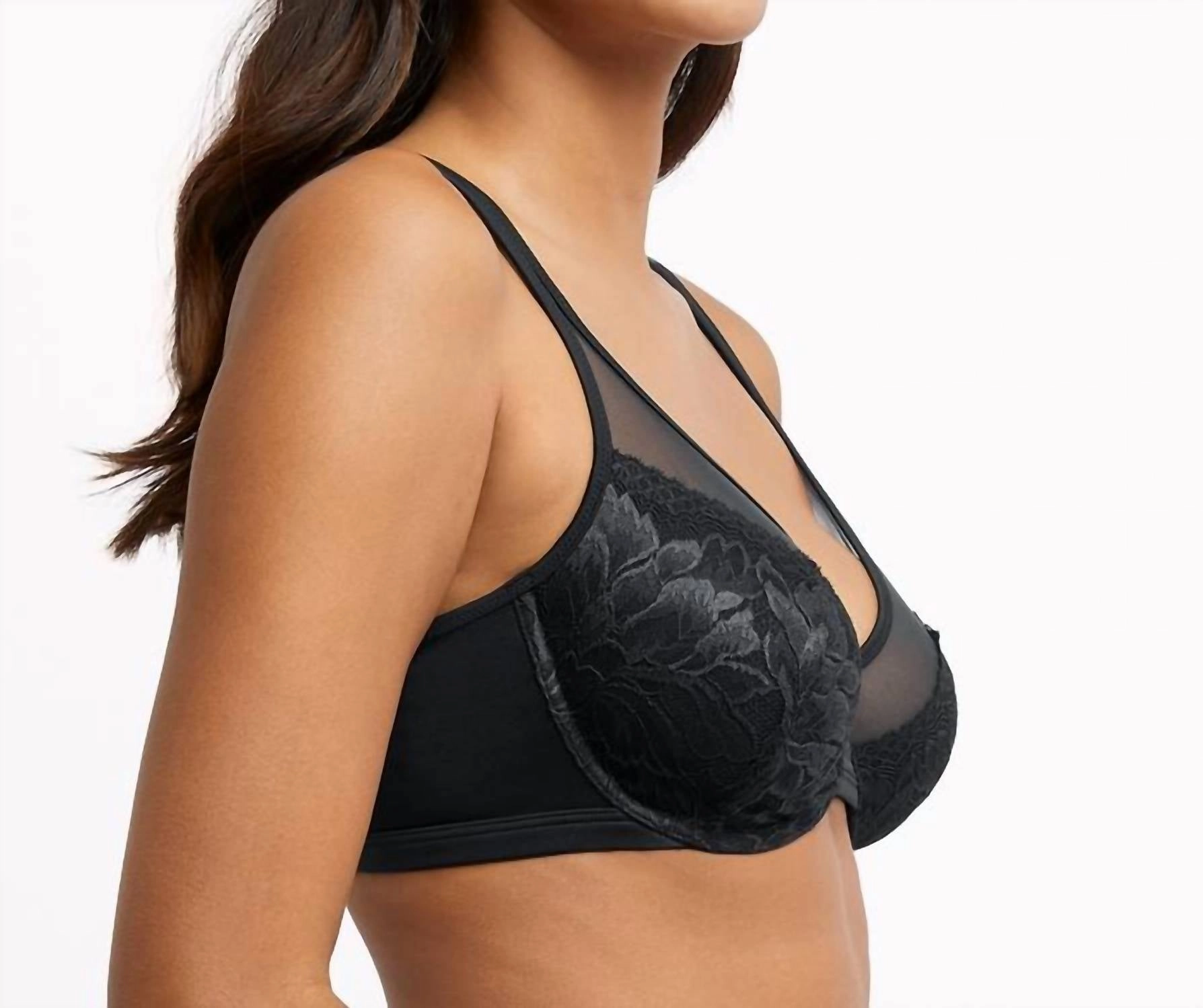 U Lace Minimizer Underwire Bra In Black