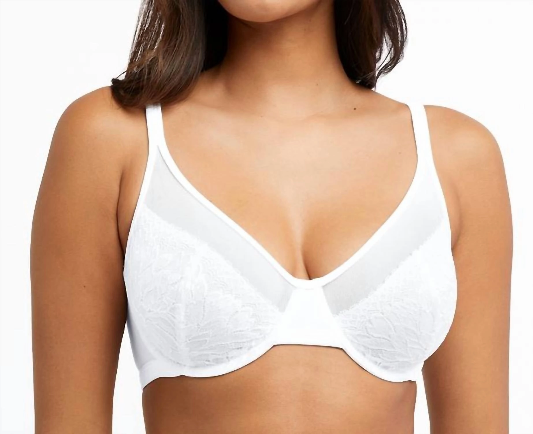 U Lace Minimizer Underwire Bra In White