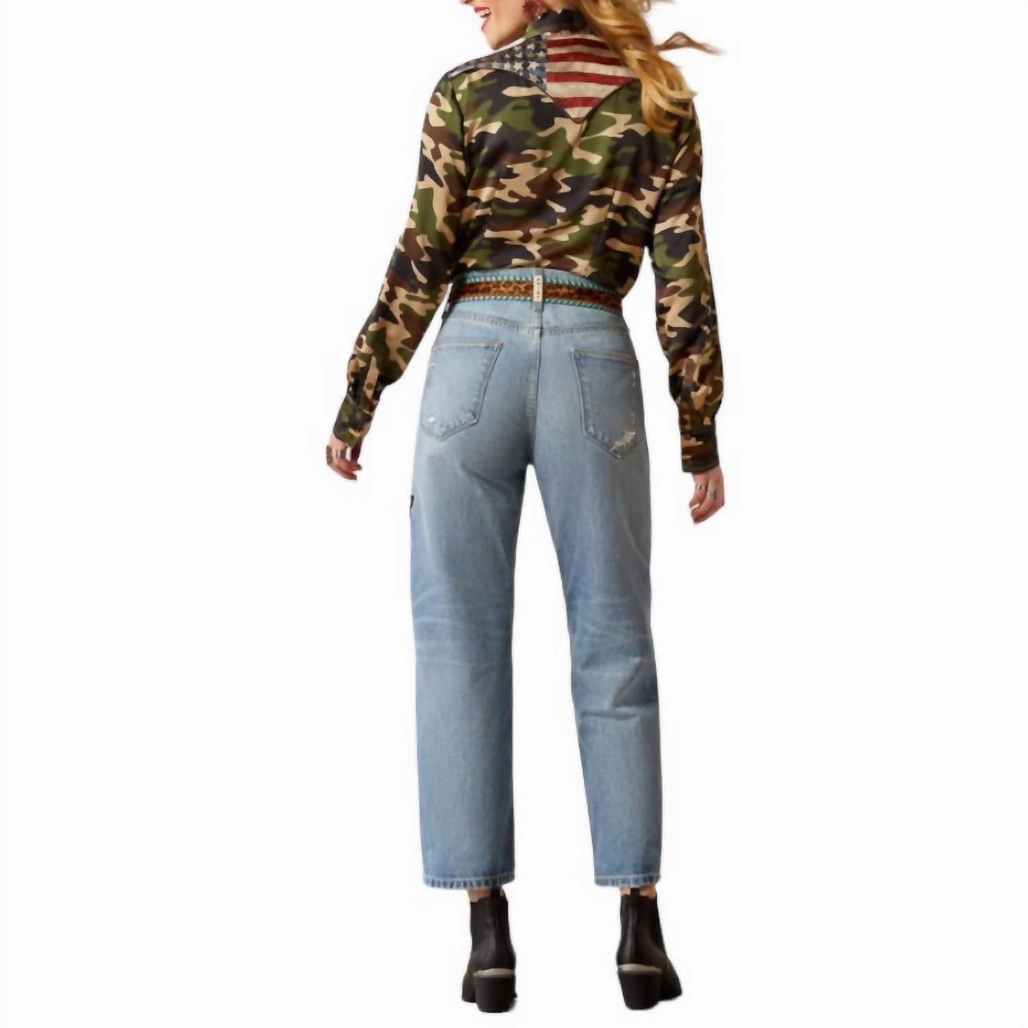 Ultra High Rise Rodeo Quincy Tomboy Straight Leg Jeans In Dominca