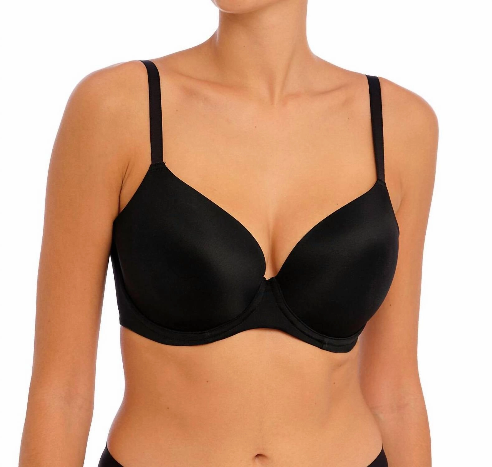 Undetected Underwire Moulded T-Shirt Bra In Black