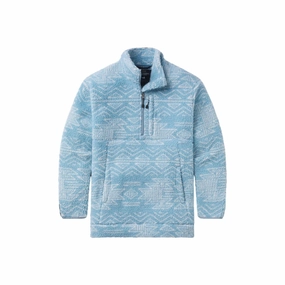 Unisex - Sedona Dots Marsupial Pullover In Washed Slate Tops Womens - asymmetrical tops
