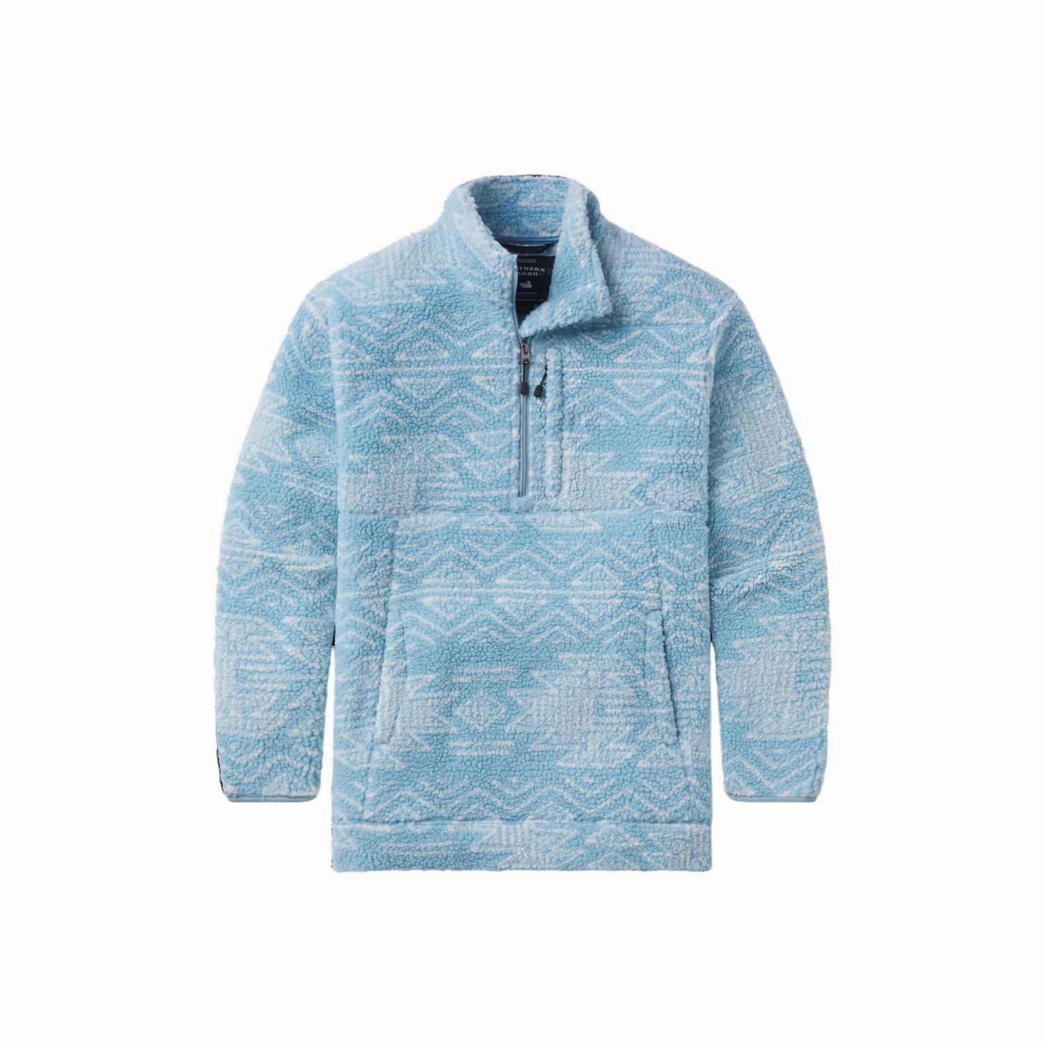 Unisex - Sedona Dots Marsupial Pullover In Washed Slate Tops Womens - asymmetrical tops
