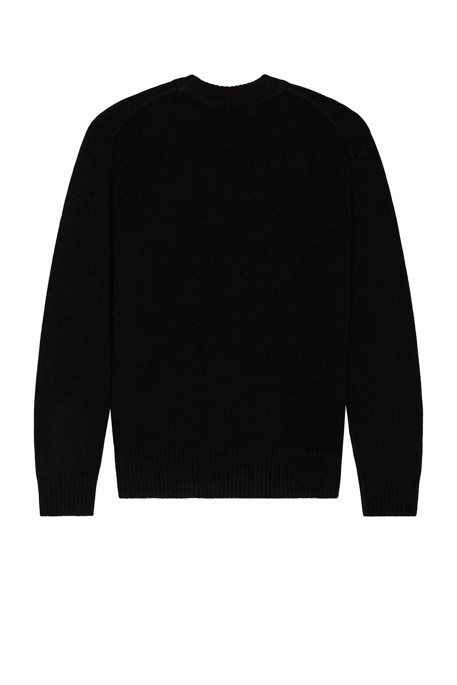 Unisex Crew Neck Sweater In Noir