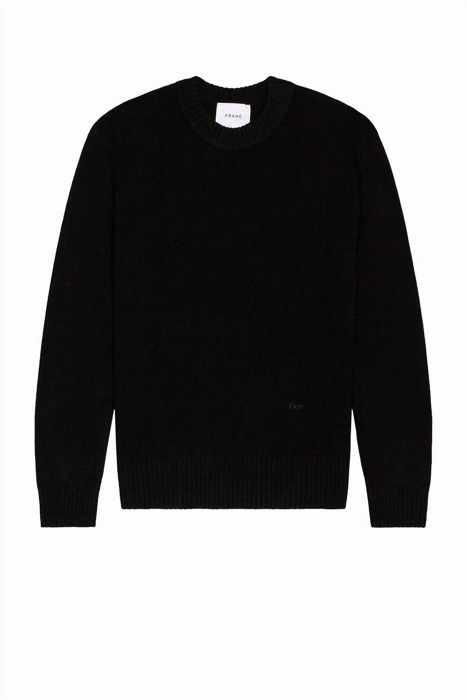 Unisex Crew Neck Sweater In Noir