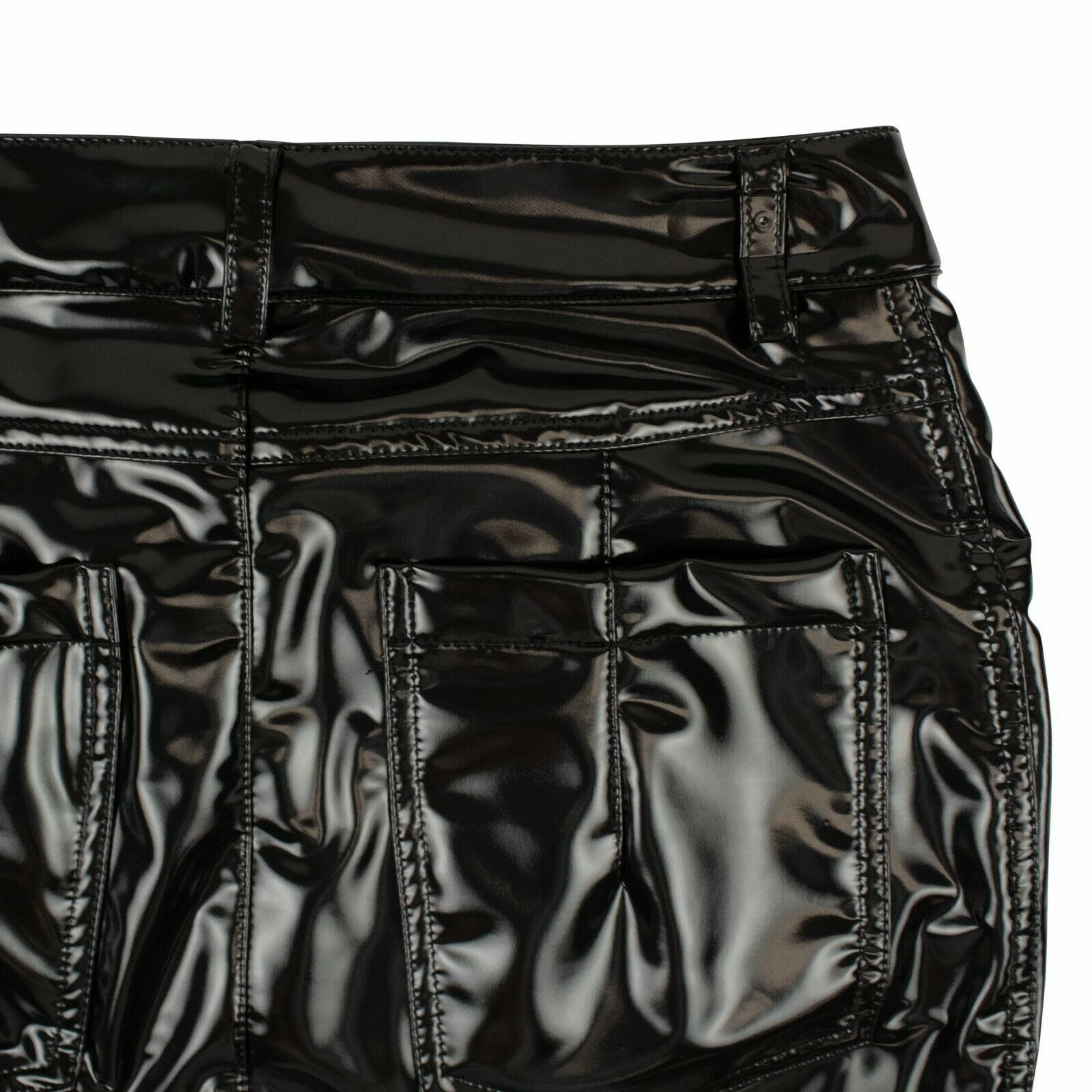 Unravel Project Faux Leather Zipper Mini-Skirt