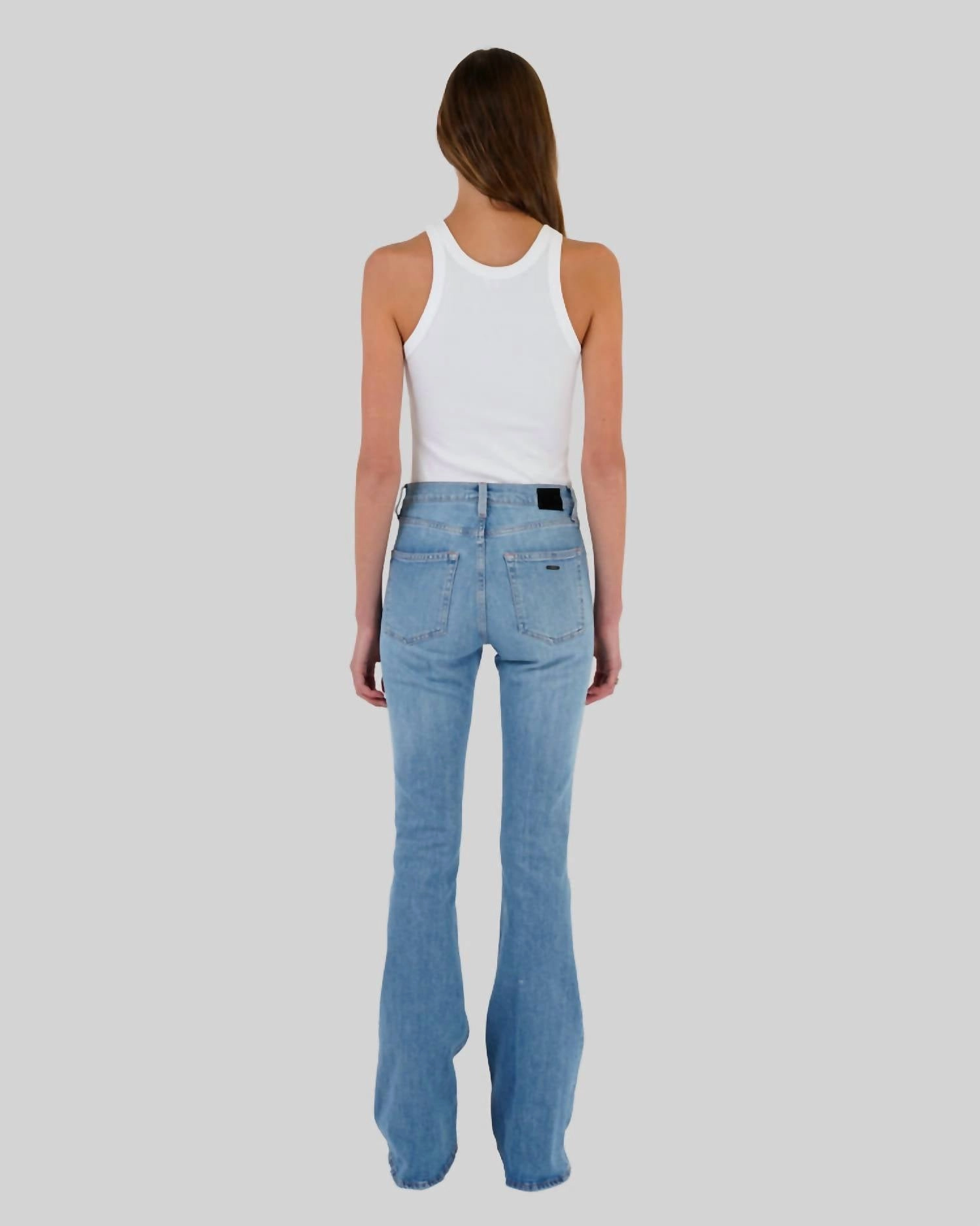 Ursula Flared Denim Jeans In Blue Comfort