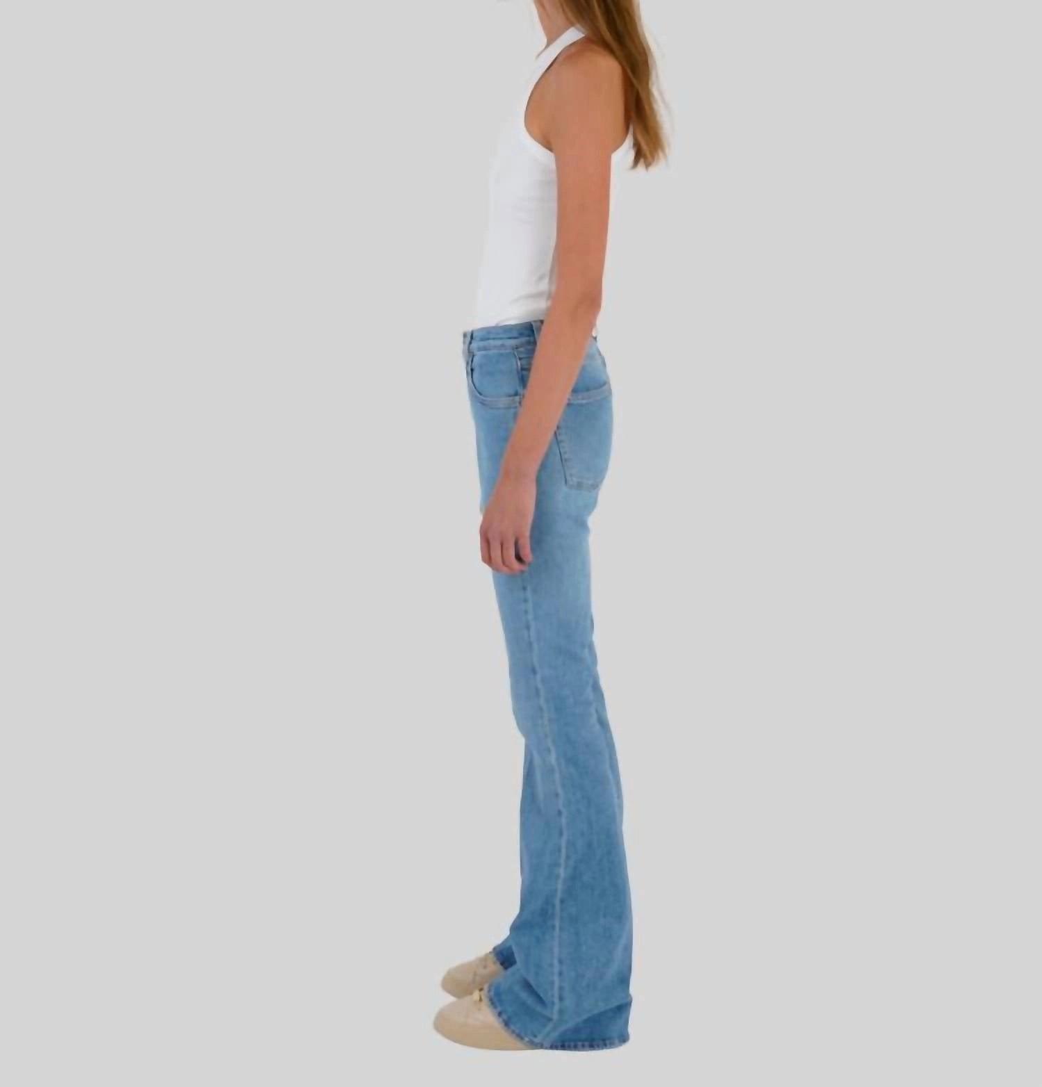 Ursula Flared Denim Jeans In Blue Comfort