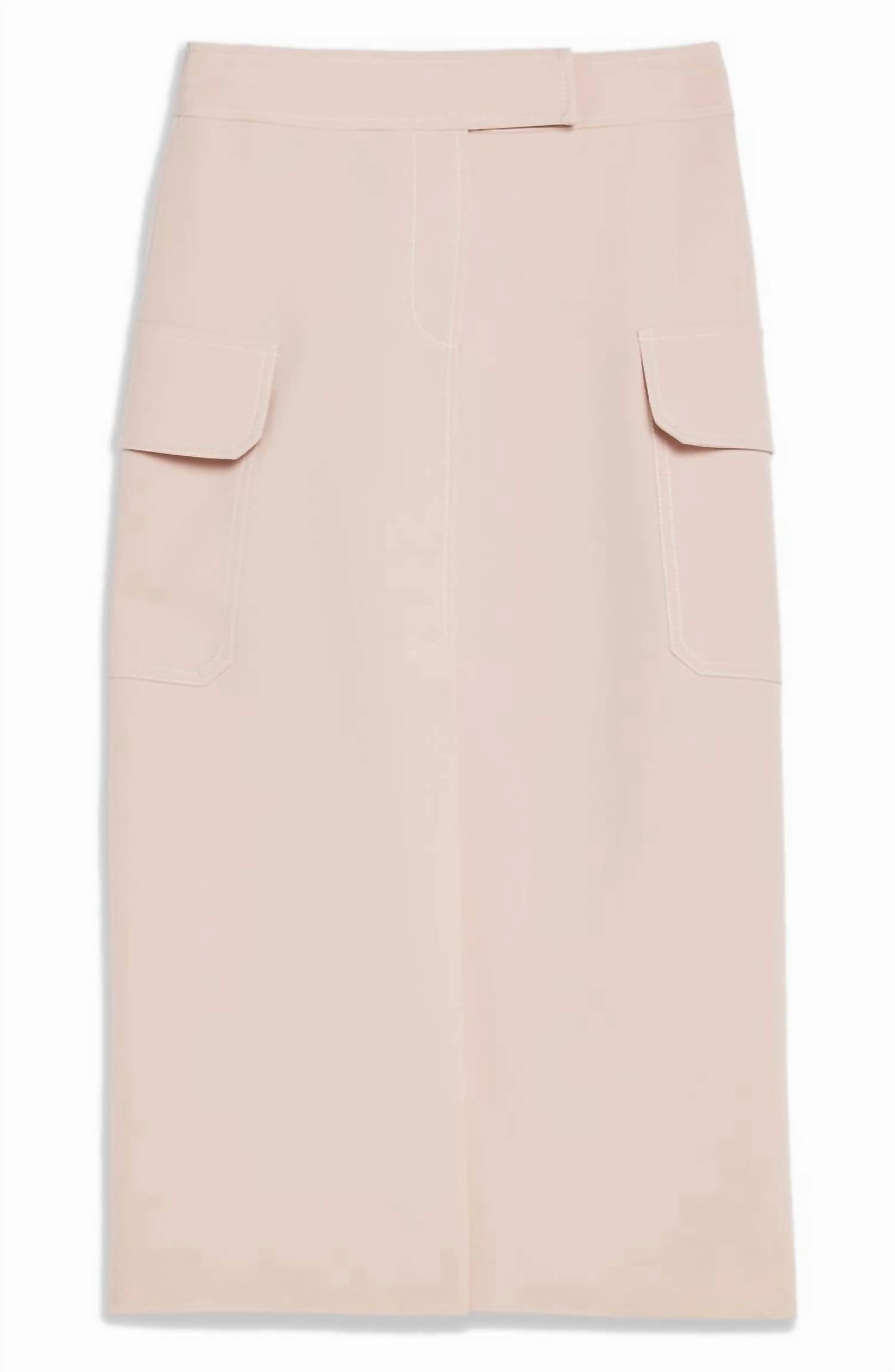 Utility Midi Skirt In Pink