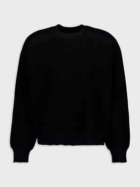 Utility Wool C-Neck Sweater Tops Mens - thermal tops