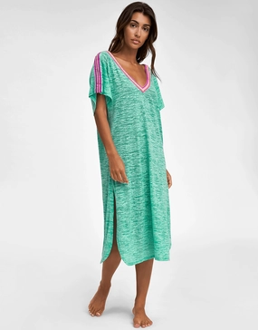 V Back Dress - Mint with Pink Swim Womens - bikinis clearance