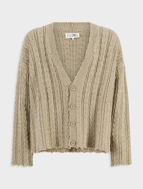 V-Neck Cabel-Knit Cardigan Knitwear Mens - men's sweaters sale