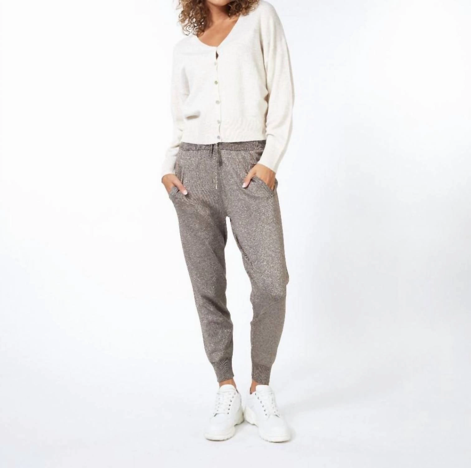 V Neck Cardigan In Light Sand