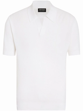 V-Neck Cotton Polo Shirt discount mens shirts