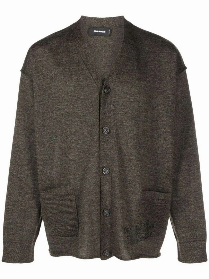 V-Neck Virgin Wool Cardigan