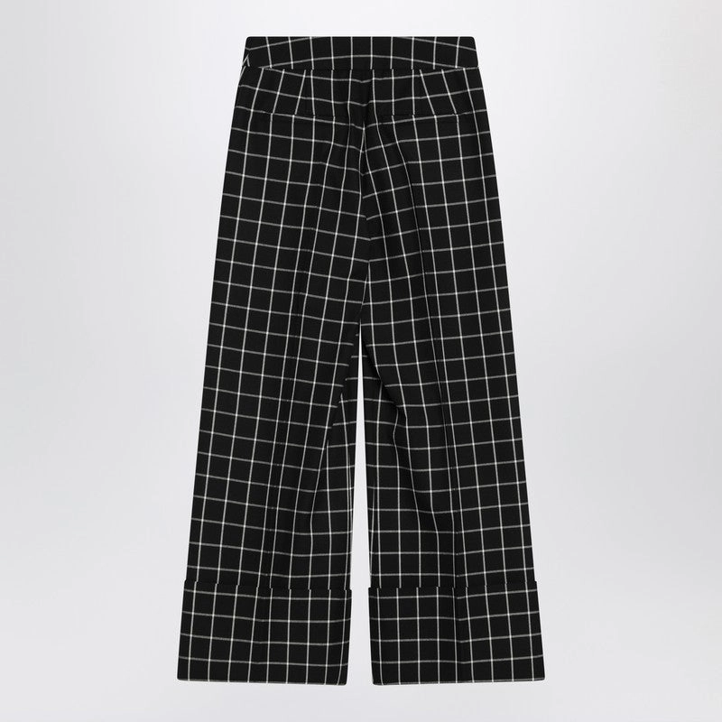 Valentino Women's /ivory Cheque Trousers