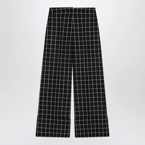 Valentino Women's /ivory Cheque Trousers womens tailored trousers deal