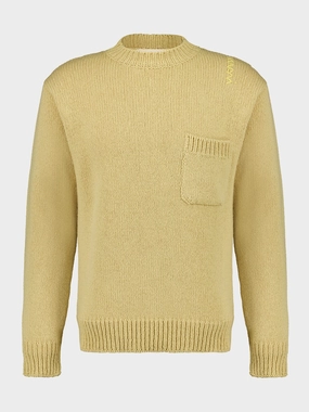 Vanilla Wool Sweater with Pocket Knitwear Mens - men's sweaters sale