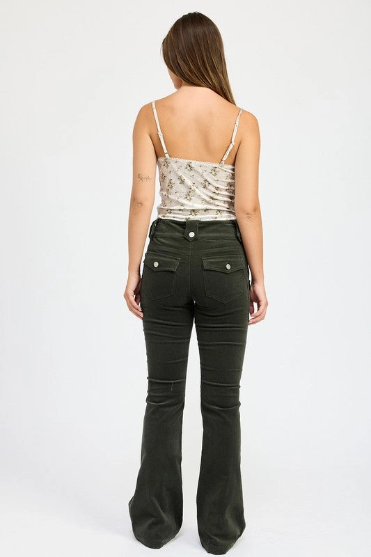 Velvet Lace Ruched Top