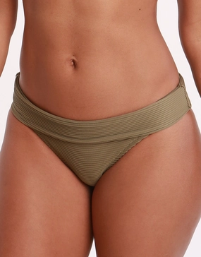 Venice Fold Over Bikini Bottom - Khaki Swim Womens - swimsuits outlet