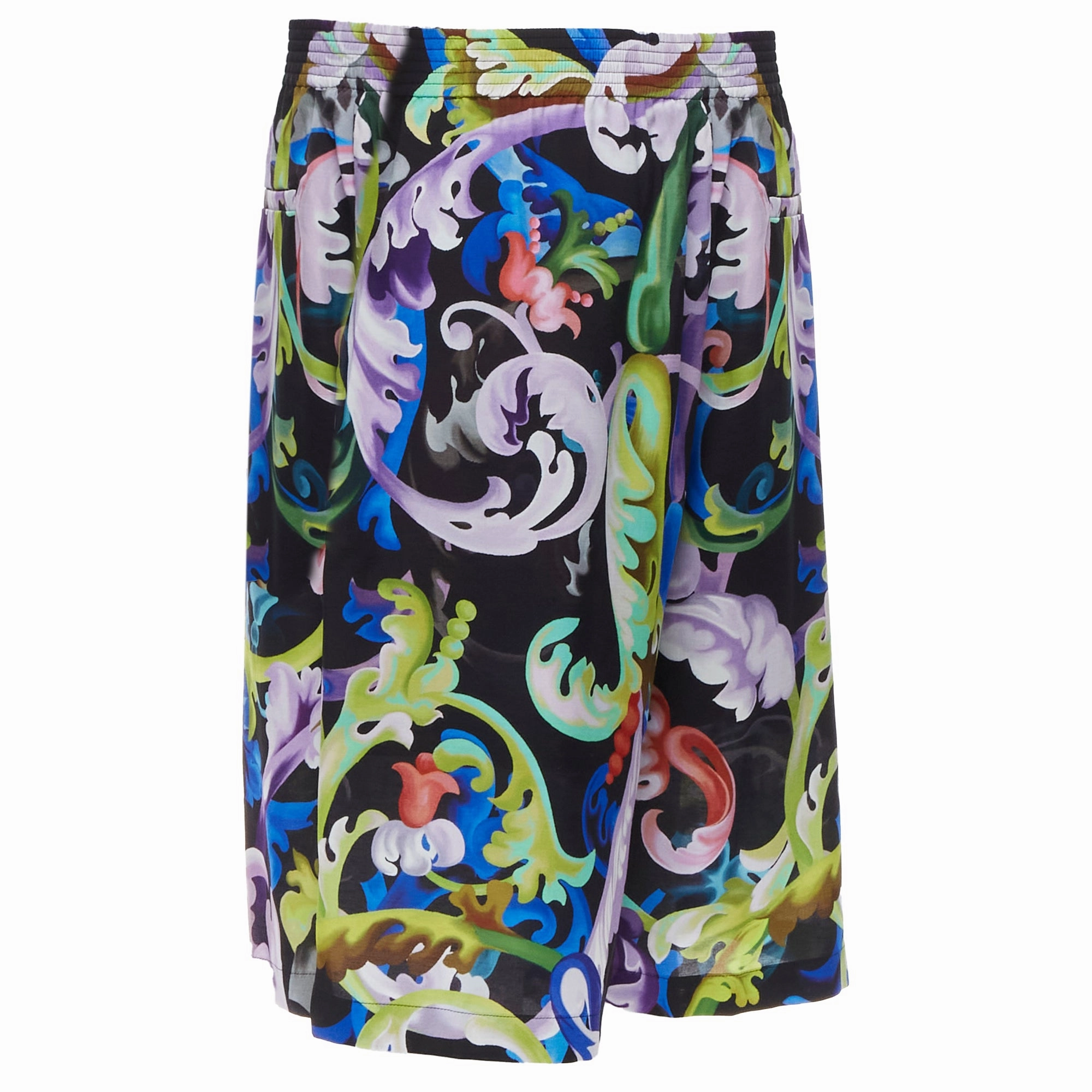 Versace Barocco floral baroque wide shorts
