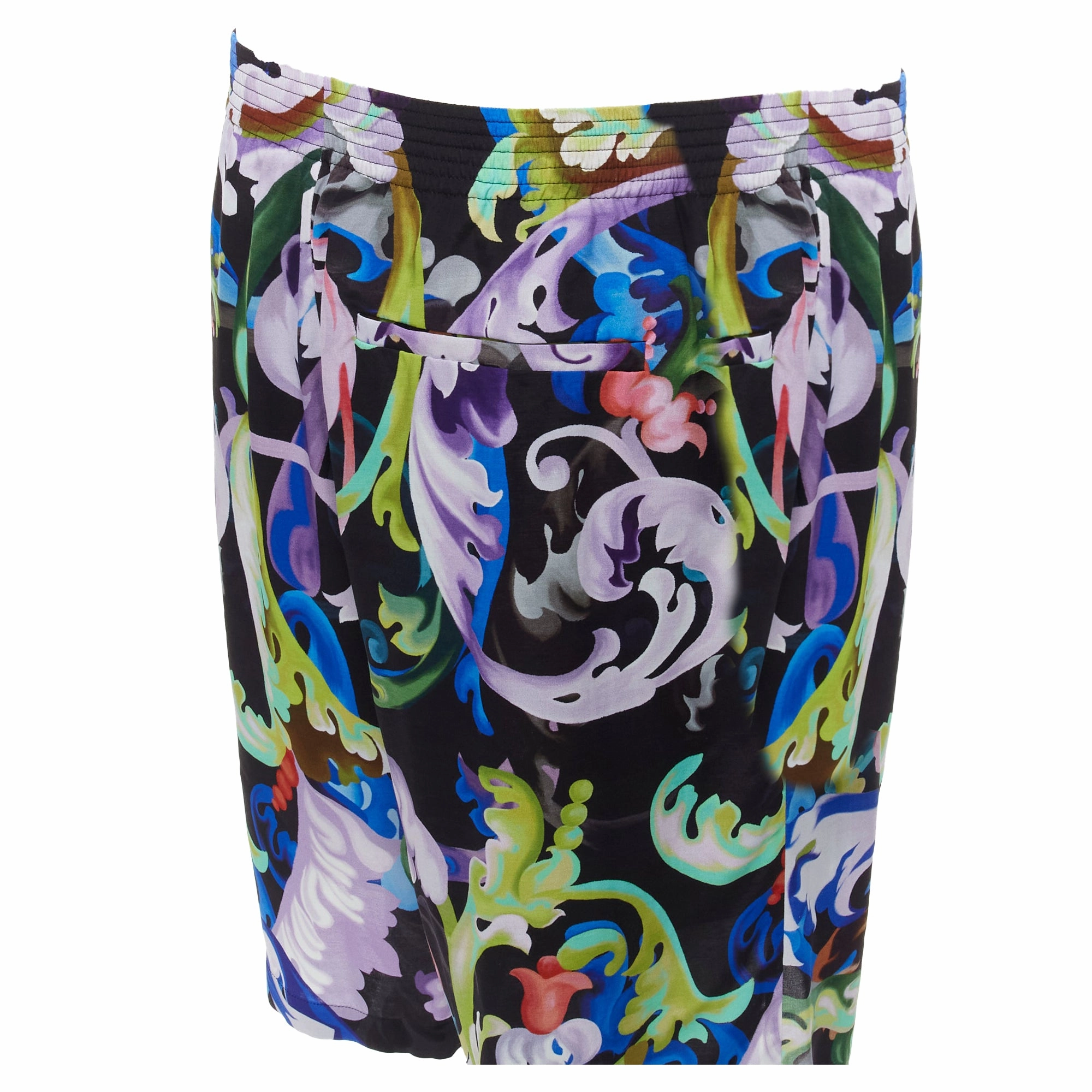 Versace Barocco floral baroque wide shorts