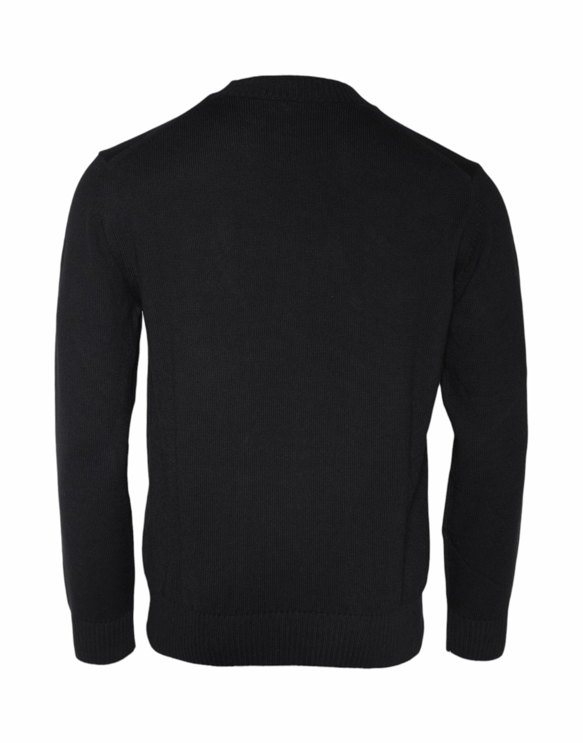 Versace Medusa Embroidery Crew Neck Pullover Men's Sweater