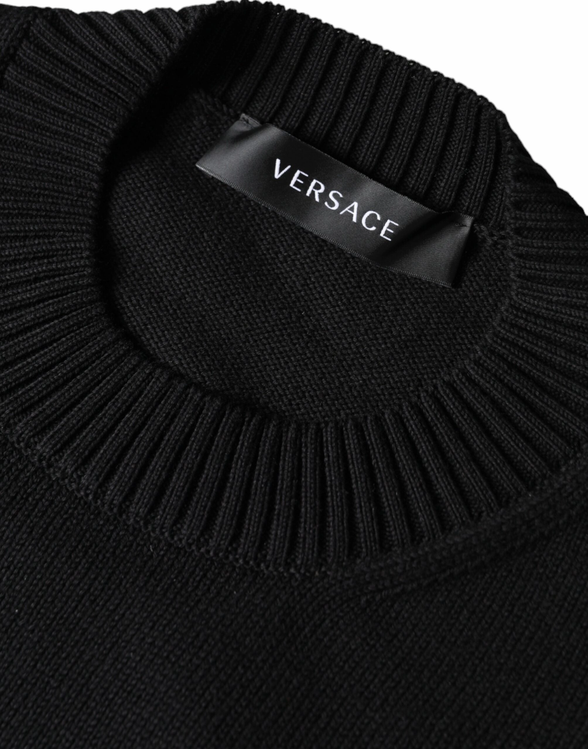Versace Medusa Embroidery Crew Neck Pullover Men's Sweater