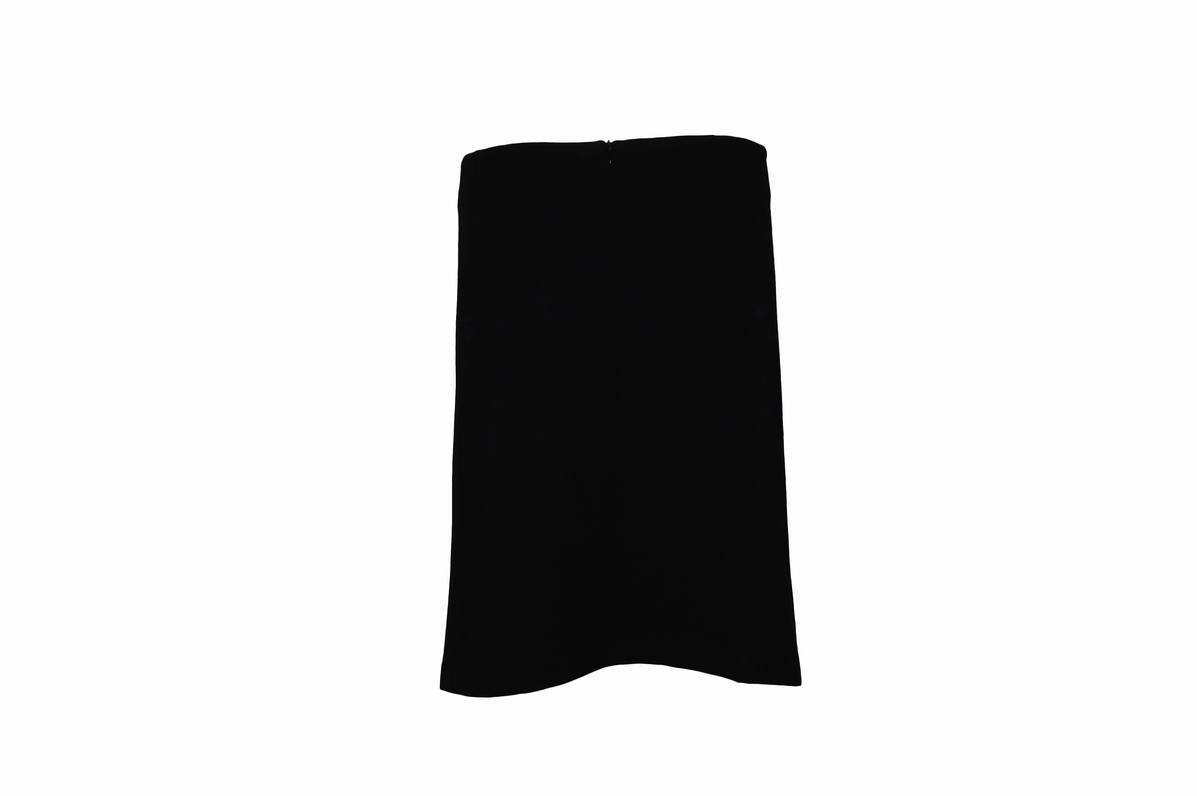 Versus Versace A-Line Skirt in Black Wool