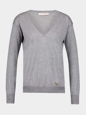 VGold V-neck Jumper Knitwear Womens - women's knitwear cheap
