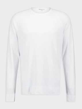 Vintage French Terry White Sweatshirt Tops Mens - thermal tops