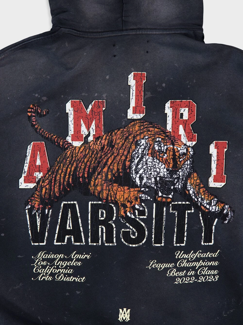 Vintage Tiger Rib-Trimmed Hoodie
