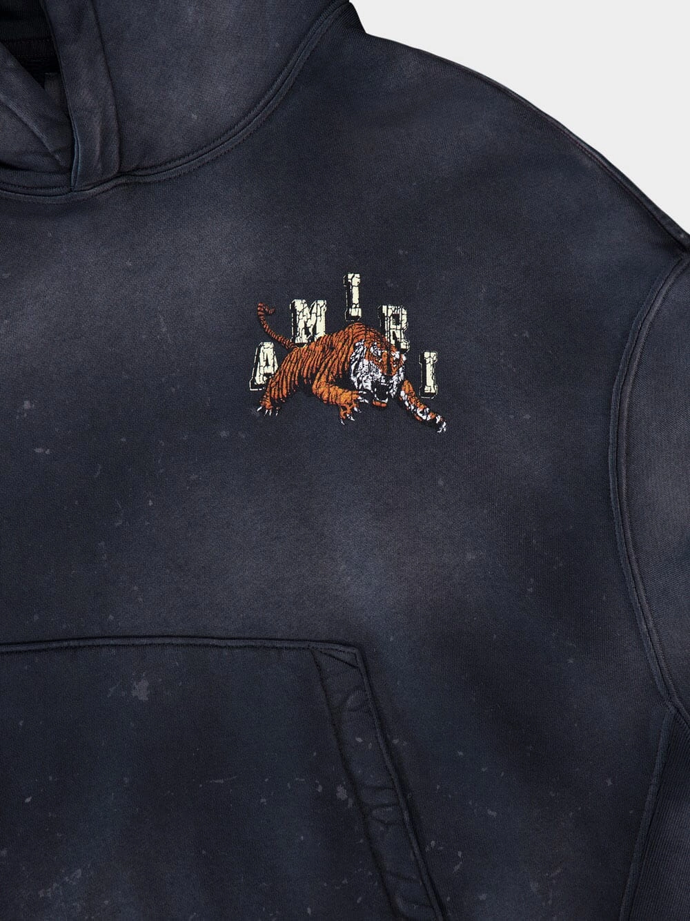 Vintage Tiger Rib-Trimmed Hoodie