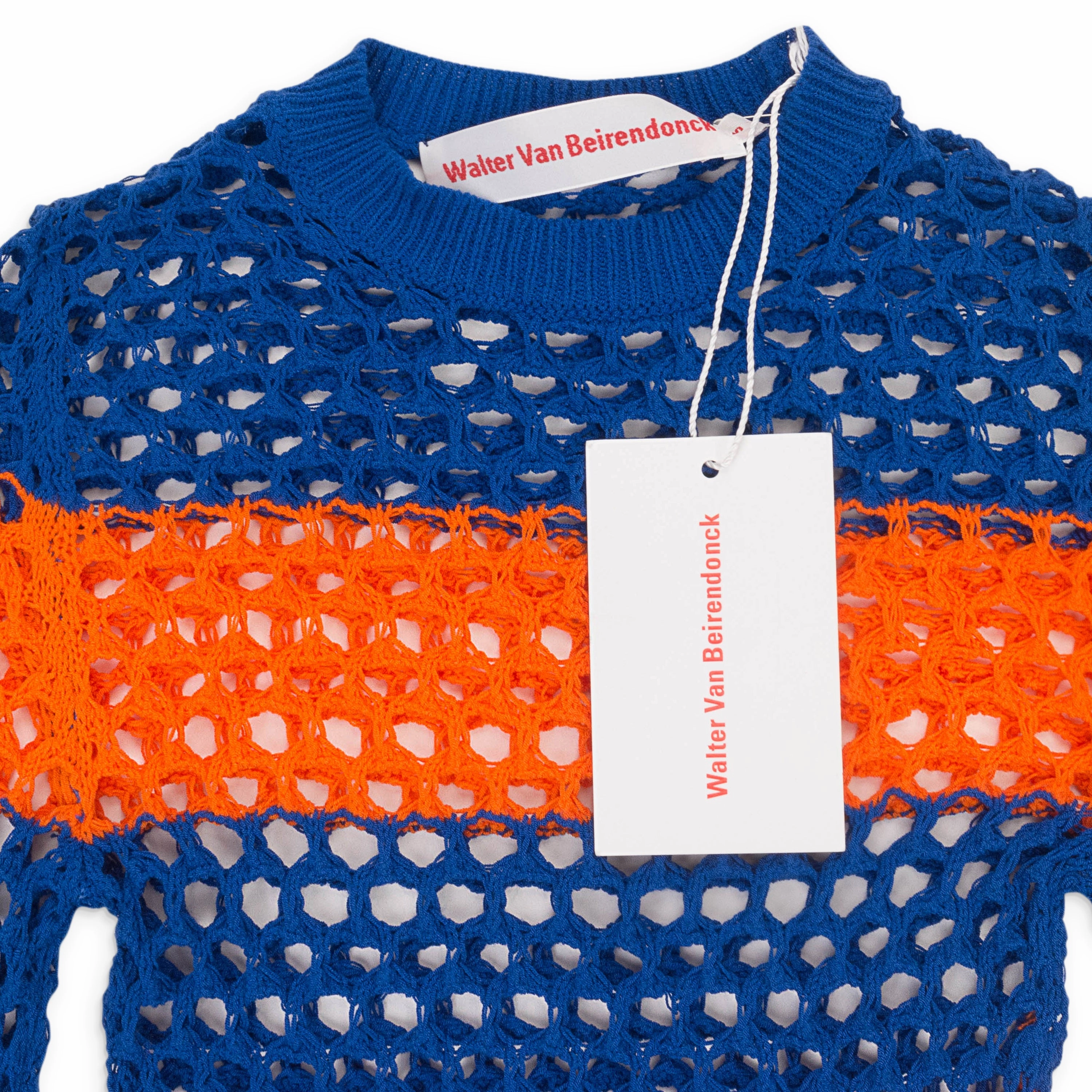 WALTER VAN BEIRENDONCK STRIPED WHALE NET TOP MULTICOLOR T-SHIRT