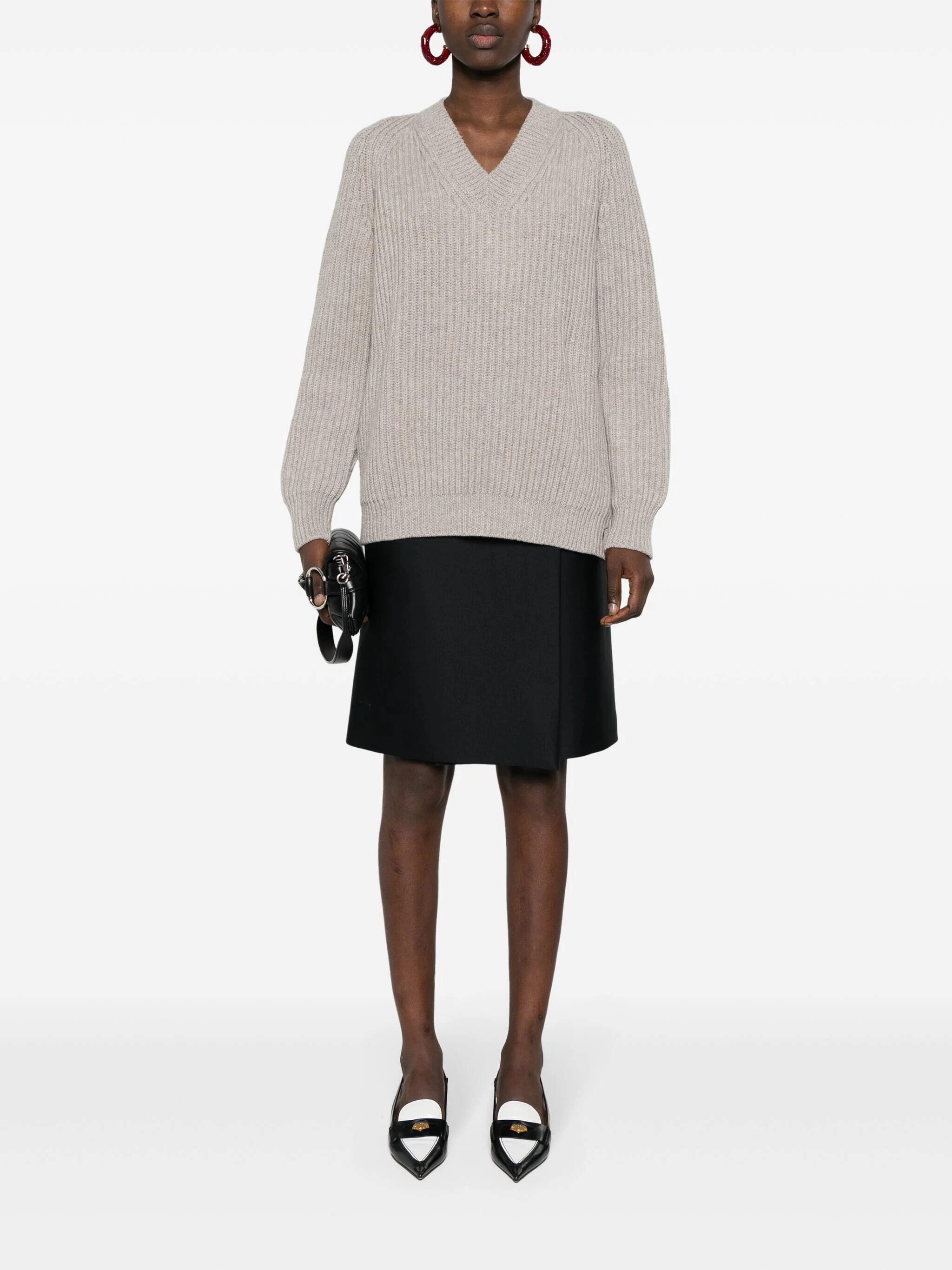 Warm Grey Wool-Cashmere Sweater