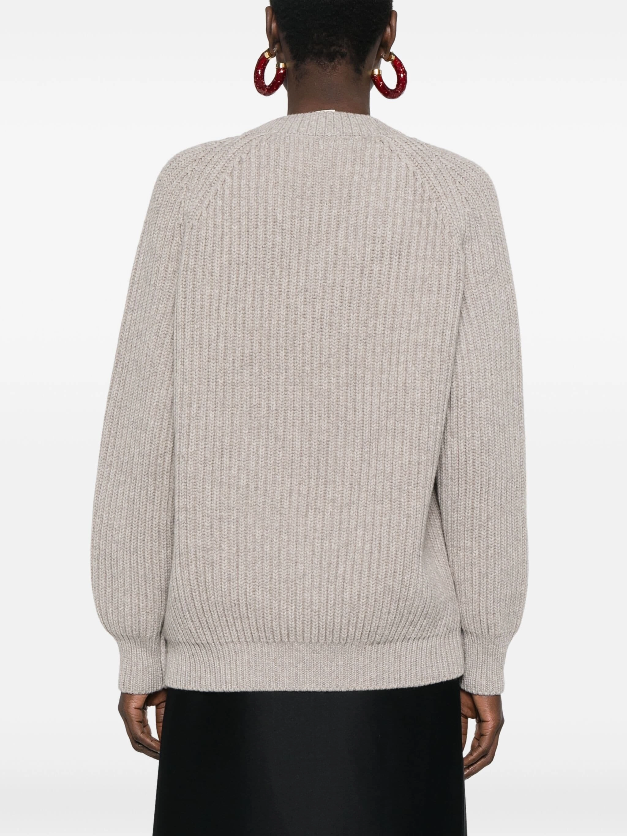 Warm Grey Wool-Cashmere Sweater