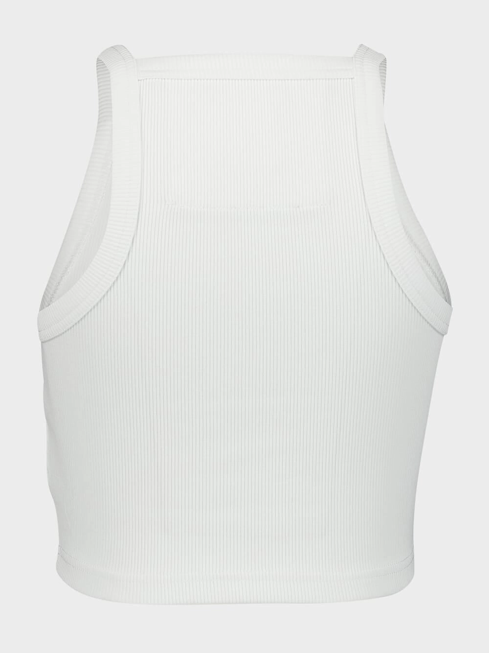 White 4G Cropped Tank Top