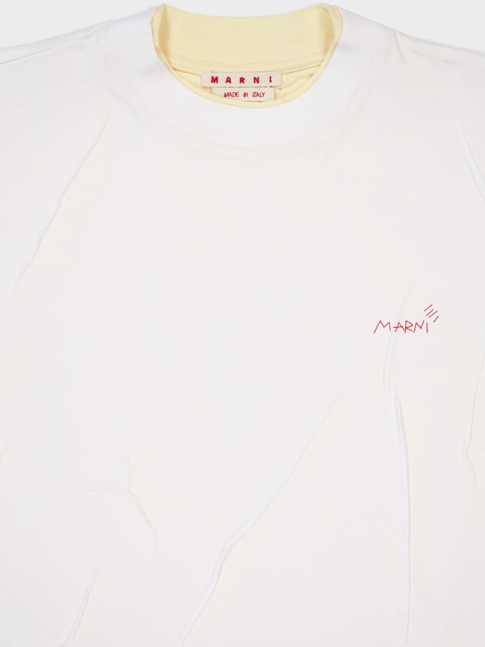 White and Yellow Oversized Jumper