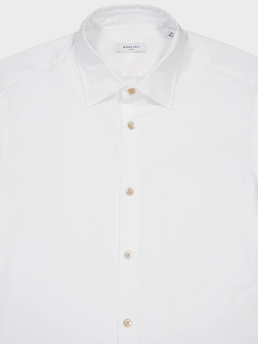 White Cotton Button-Up Shirt