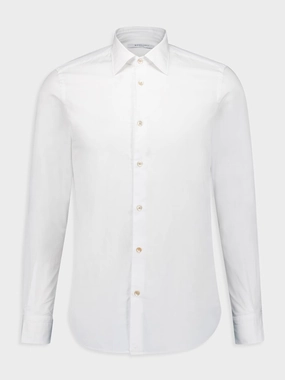 White Cotton Button-Up Shirt Suits Mens - men's suits outlet