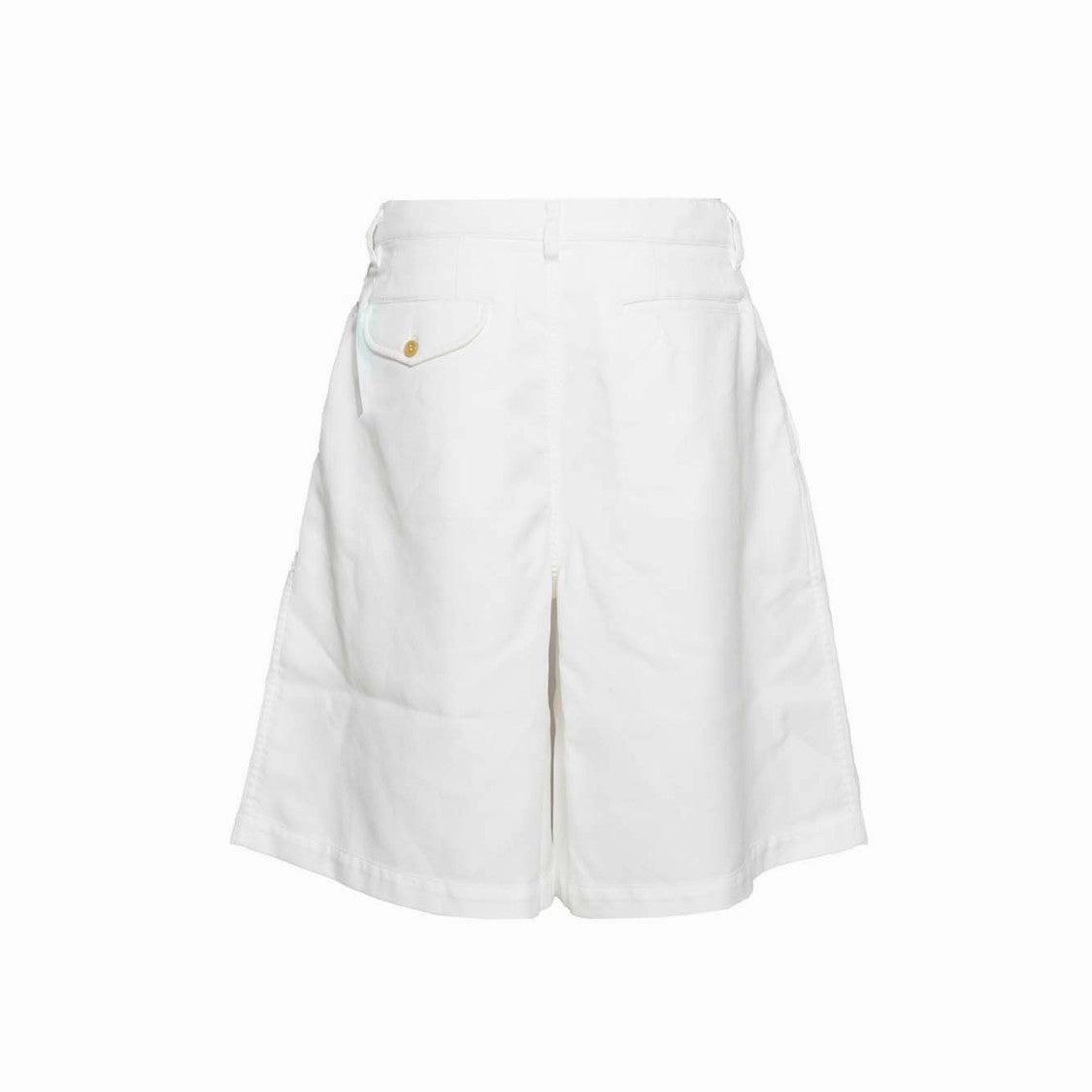 White Cotton Over Bermuda Shorts