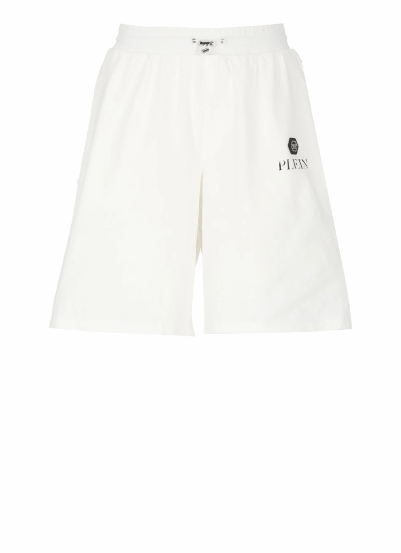 White Cotton Shorts