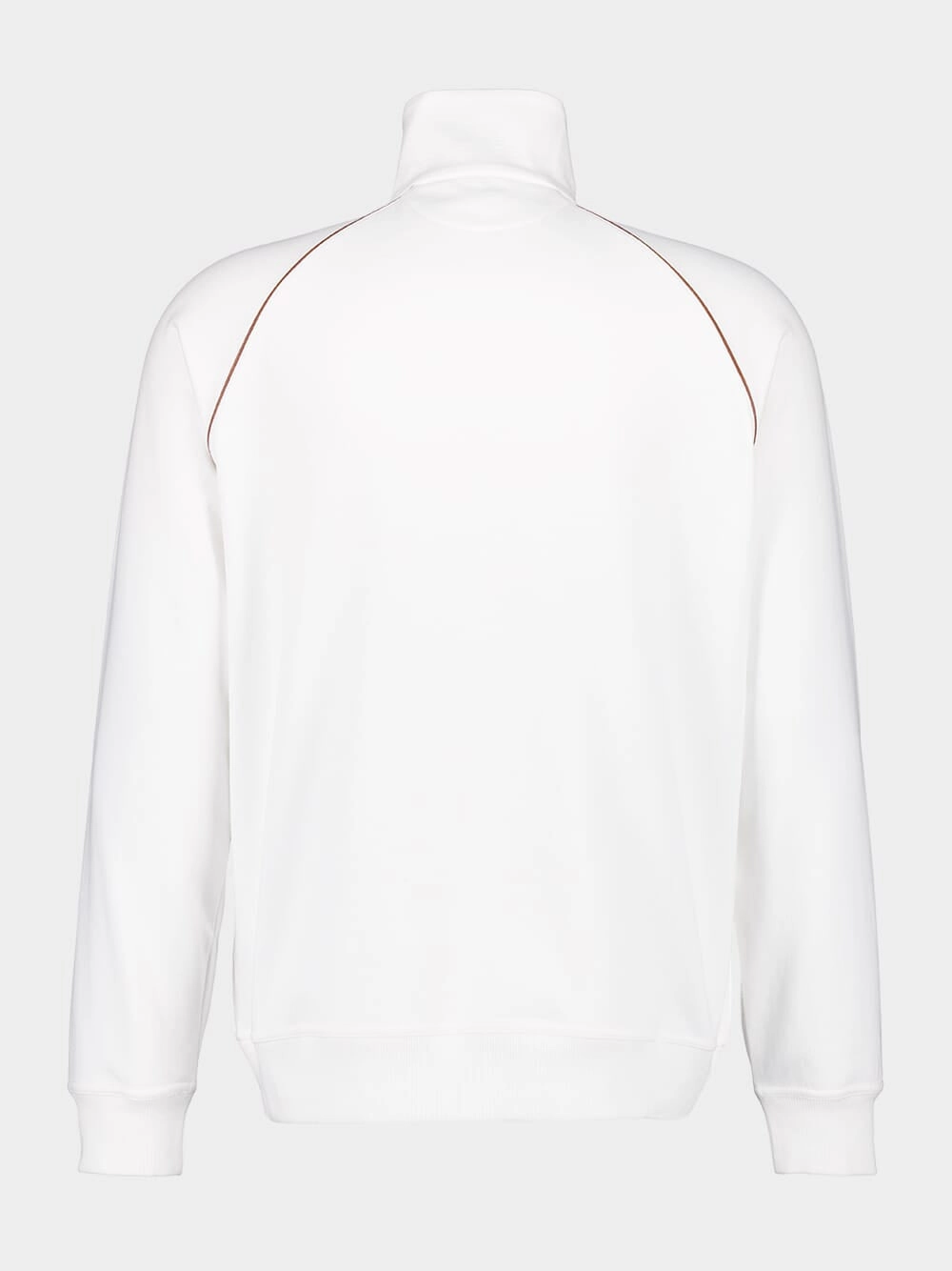 White Cotton Zip-Up Sweatshirt