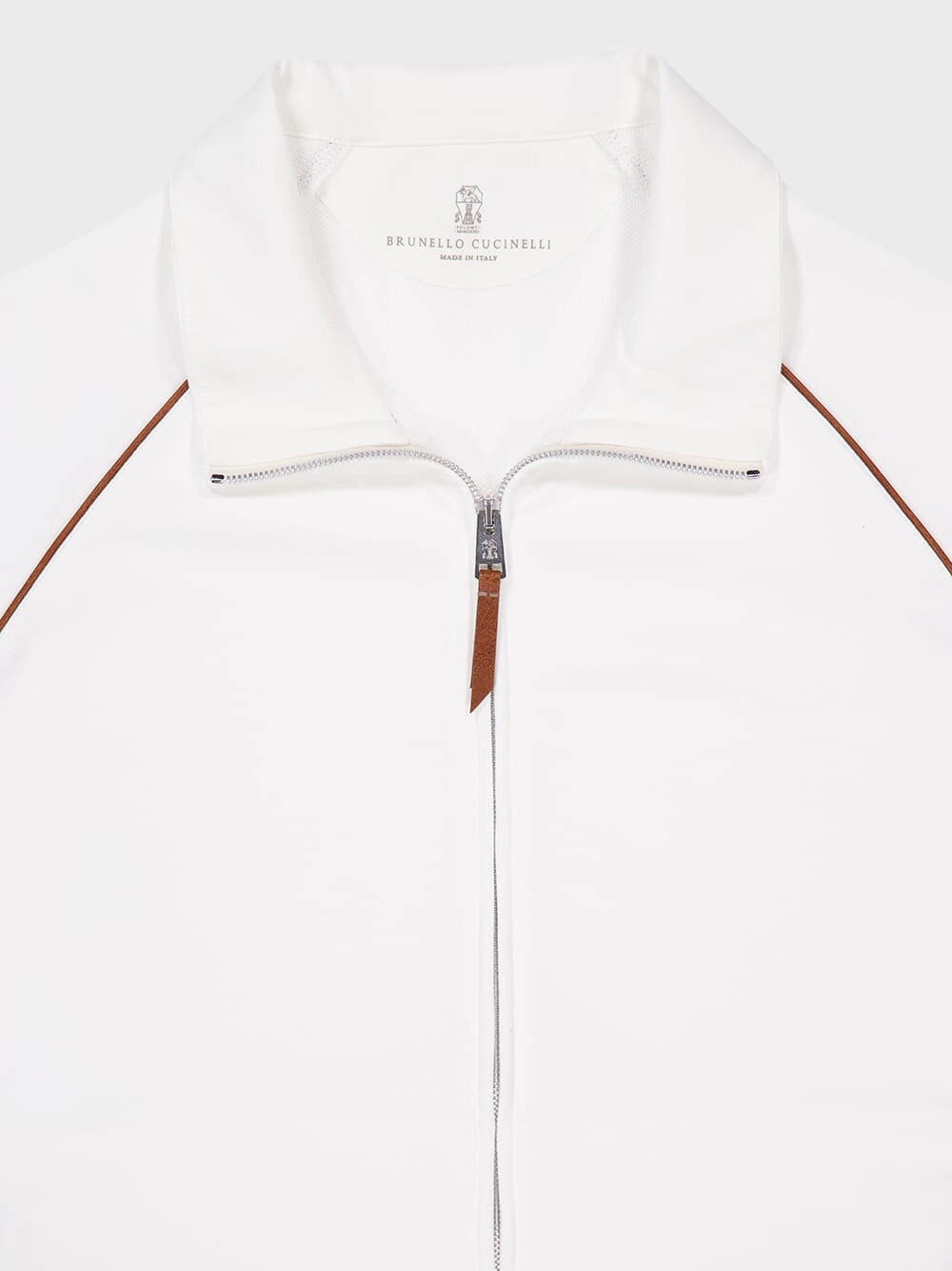 White Cotton Zip-Up Sweatshirt