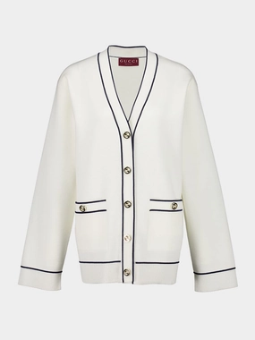 White Fine Wool Cardigan Knitwear Womens - women's knitwear cheap