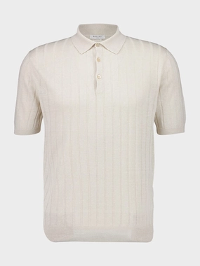 White Linen-Cotton Regular Fit Polo Tops Mens - men's t-shirts outlet