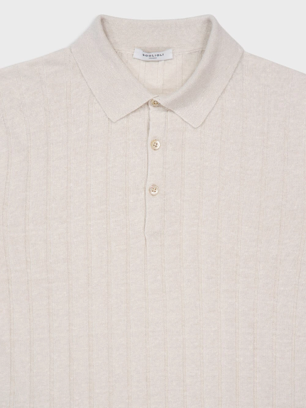 White Linen-Cotton Regular Fit Polo